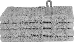 vidaXL Prosop pentru musafiri SOLUND 4 pcs Gri 15 x 21 cm 550 gsm