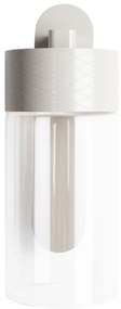 Aplica de perete LED metal gri si sticla Fusion