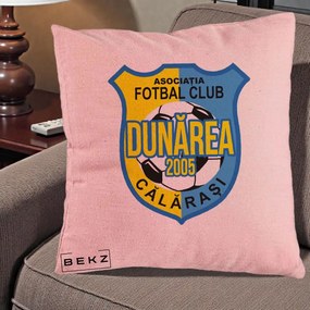 Perna Personalizata AFC Dunarea Calarasi 2005 Fotbal, 40x40 cm, Roz, Husa Detasabila, Perna Inclusa, BEKZ®