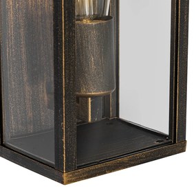 Lampă de perete vintage aur antic 26 cm IP44 - Charlois