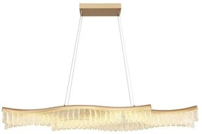 Lustra suspendata, Metal Auriu Mat, Cristale Acrilice, JULIET 67348HG GL