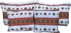 Set 4 perne decorative Casa Gino®, 2 perne 70X50, 2 perne 40X40, pentru living, bucatarie si dormitor, bumbac 100%, Motive traditionale Clasic