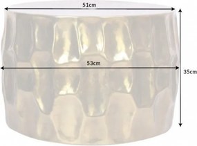 Masuta auxiliara design unicat Organic Orient 53cm, auriu