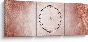 Tablou - Mandala roz (cu ceas) (90x30 cm)