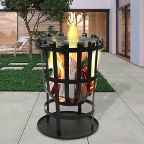 Vatră de grădină portabilă ALBERT cu grătar