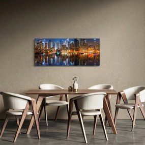 Tablou cu Manhattan noaptea (120x50 cm)