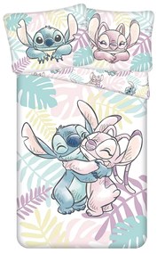 Lenjerie de pat din bumbac Jerry Fabrics Lilo andStitch "Leaves", 140 x 200 cm, 60 x 80 cm