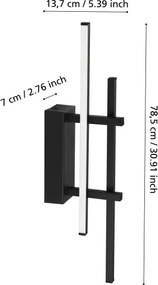 Eglo 902139 - Aplică de perete LED TREPILIANO LED/12W/230V negru