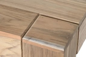 Masă de exterior din lemn de tec, finisaj natural, cu design durabil și rezistent la intemperii, „Elara”