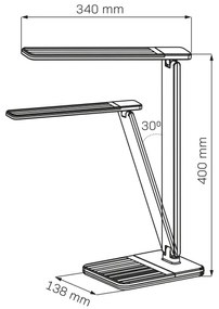 Lampă LED tactilă dimabilă de masă PRESTIGE LED/12W/230V 2700/6500K negru