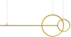 Lustra aurie inelara LED Range 120cm