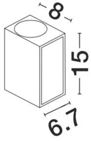 Aplica perete ambientala de exterior IP54 NERO alba NVL-910042
