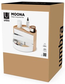 Organizator de baie în culoare naturală rotativ Moona – Umbra