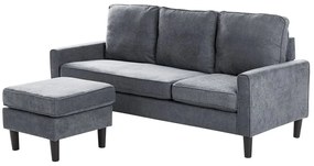Canapea 3 locuri Arran (gri închis) (cu taburete) . 1008540