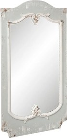 Oglinda de perete, gri, din lemn, aspect vintage, 56x5x110 cm