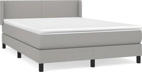 vidaXL Pat continental, gri deschis, 140x200 cm, material textil