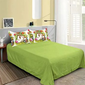 Lenjerie de pat 2 persoane, bumbac finet, 6 piese, 2 fete, Paste, SPAP11