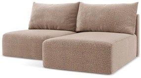 Colțar maro deschis extensibil/cu spațiu de depozitare (cu colț pe partea dreaptă) Kalena – Makamii