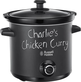 La mâna a doua: Slow cooker Russell Hobbs 24180-56 Tabla, 3,5 litri, Vas din ceramica, 3 programe, Negru
