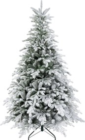 HOMCOM Brad de Crăciun Înzăpezit cu 1321 Crengi, Brad de Crăciun Artificial din Plastic și Metal, Ø115x180 cm, Verde | Aosom Romania