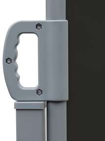 Outsunny Dublu store lateral Paravan opac retractabil dim. 6L x 1,80H m Poliester Anti-UV Gri și negru | Aosom Romania