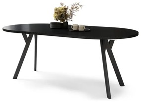 Masă extensibilă de dining ARTUR, neagră