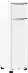 vidaXL Dulap de Baie Alb lucios 30,5 x 30 x 101 cm Lemn compozit
