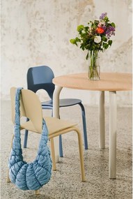 Masă de dining rotundă cu blat cu aspect de lemn de stejar ø 100 cm Meko – noo.ma