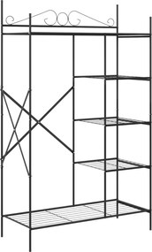 vidaXL Dulap Deschis cu raft Negru 104,5 x 45 x 172 cm Oțel