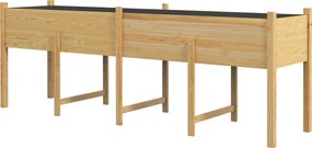 Outsunny Jardinieră pe picioare Pat de grădină ridicat, inserții de irigare + fetru de drenaj incluse Lemn de brad pre-uleiat | Aosom Romania