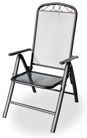 Scaun de grădină negru din metal – Rojaplast