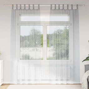 vidaXL Perdele cu perdele 2 pcs Gri închis 140 x 225 cm Poliester