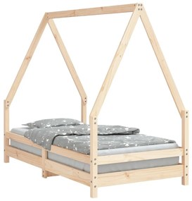 834489 vidaXL Cadru de pat pentru copii, 80x160 cm, lemn masiv de pin