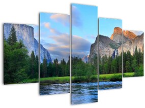 Tablou cu peisaj montan sălbatic (150x105 cm)