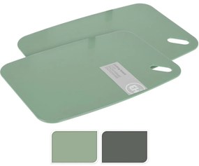 Set placă de tăiat EH 2 buc, gri + verde