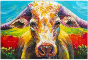 Tablou - Vacă pictată (90x60 cm)