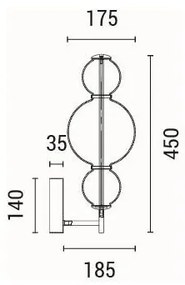 Aplică LED/12,6W/230V 3000K