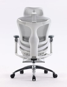 Scaun Ergonomic SIHOO C300, Suport Lombar Inteligent, Tetieră 3D, Cotiere 5D, Șezut Glisant, Spătar Reglabil pe Înălțime, Suport pentru Picioare, Mesh, Gri