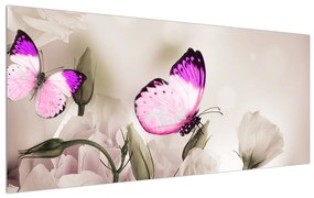 Tablou cu fluture (120x50 cm), în 40 de alte dimensiuni noi
