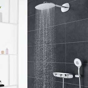 Sistem de dus cu termostat Grohe Rainshower Smartcontrol 360 Mono suprafata de pulverizare alba