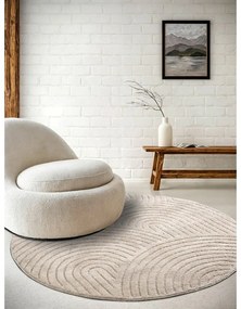 Covor bej rotund ø 160 cm Panglao New York Taupe – Elle Decoration