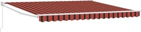 vidaXL Cortina Retractabilă Manual Portocalie și maro 400 × 300 cm