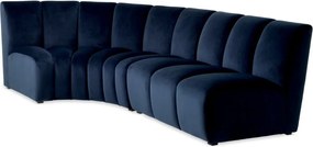 Modul canapea design LUX Lando straight, Catifea albastra