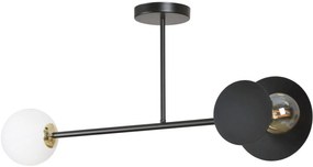 Emibig Minerva lampă de tavan 2x60 W alb-negru-auriu 612/2