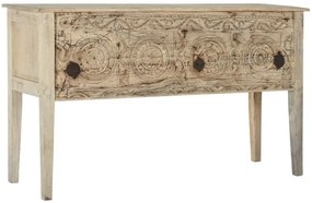 Consola sculptata, natur, din lemn de tec si mango, Legacy