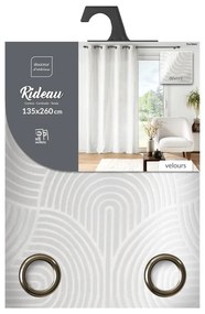 Draperie albă din catifea 135x260 cm Eva – douceur d'intérieur