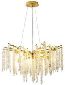 Lustră pe cablu Zuma Line MD3720-1-EGN DIJON 8xG9/3,5W/230V auriu