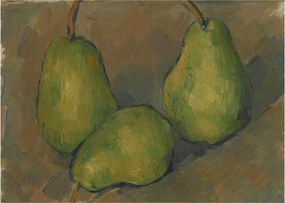 Tablou pe sticlă - Paul Cézanne, Three Pears, reproducere (70x50 cm)