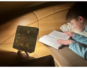 Li-Go 5788/DUB2 - Lampă LED decorativă de masă LED/12W/230V 19x19 cm stejar/Micul Prinț