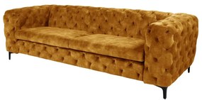 Canapea design Chesterfield, Catifea, Galben Mustar, MODERN BAROCK